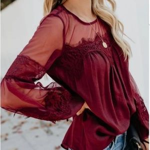 Thoreau Lace Peasant Blouse